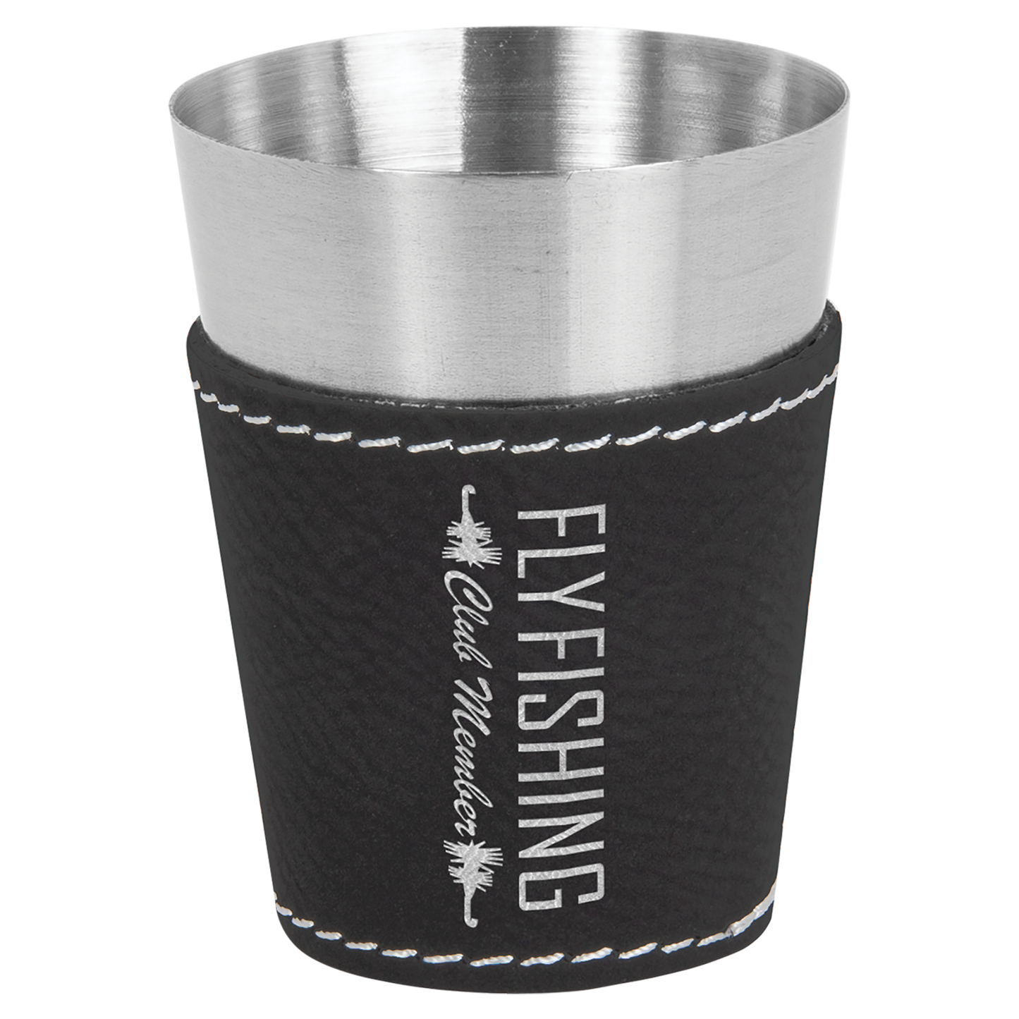 2 oz. Leatherette Wrapped Stainless Steel Shot Glass