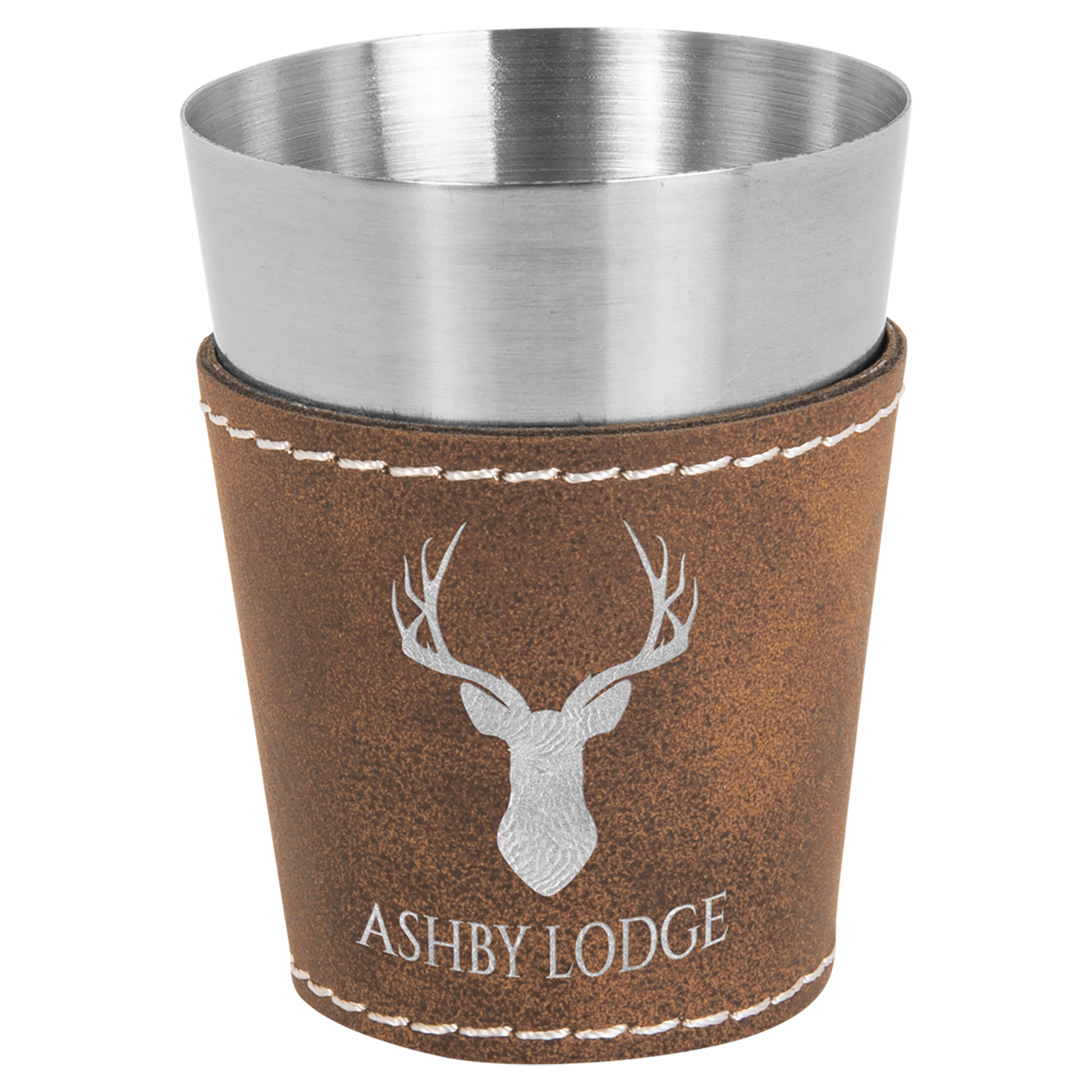 2 oz. Leatherette Wrapped Stainless Steel Shot Glass