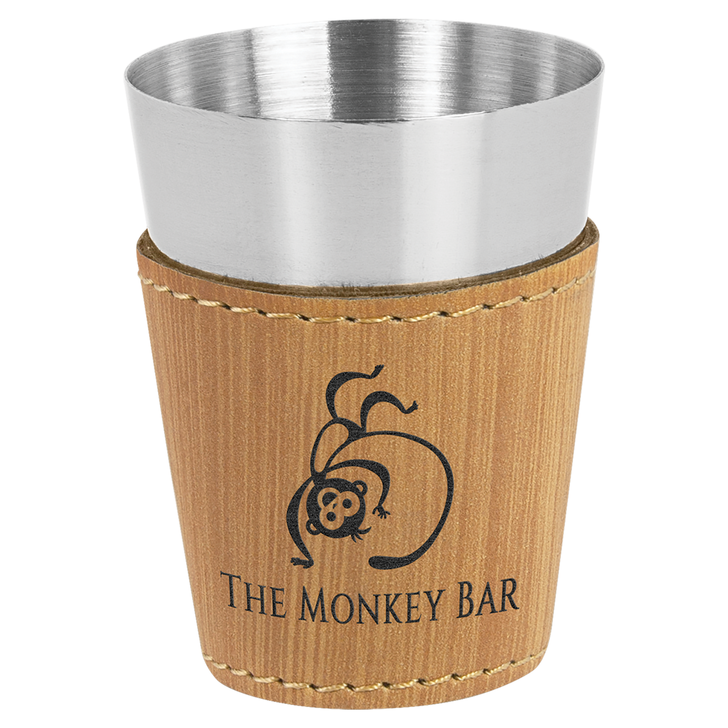 2 oz. Leatherette Wrapped Stainless Steel Shot Glass