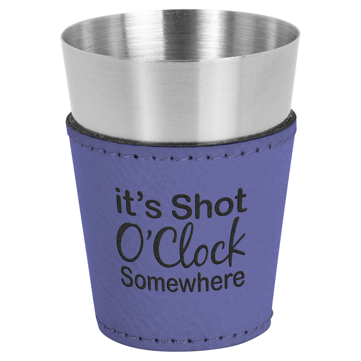 2 oz. Leatherette Wrapped Stainless Steel Shot Glass