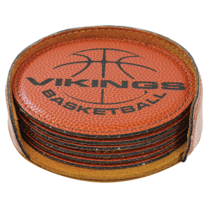 Leatherette 6-Coaster Set Square/Round