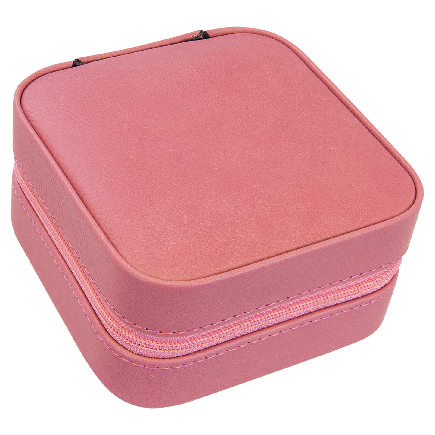 Lasered Leatherette Travel Jewelry Box with Tan Lining