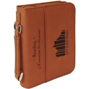 Leatherette Book/Bible Cover with Handle and Zipper