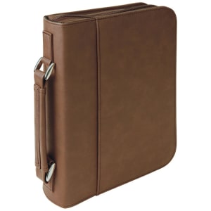 Leatherette Book/Bible Cover with Handle and Zipper