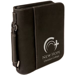 Leatherette Book/Bible Cover with Handle and Zipper