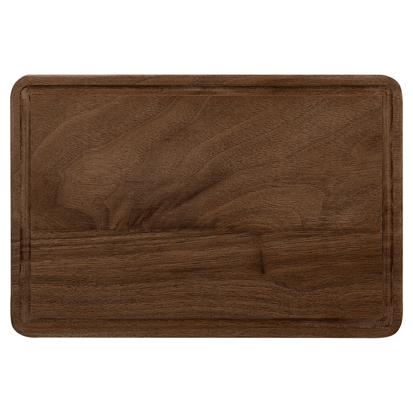 9" x 6" Walnut Cutting Board with Drip Ring — Custom Engraved