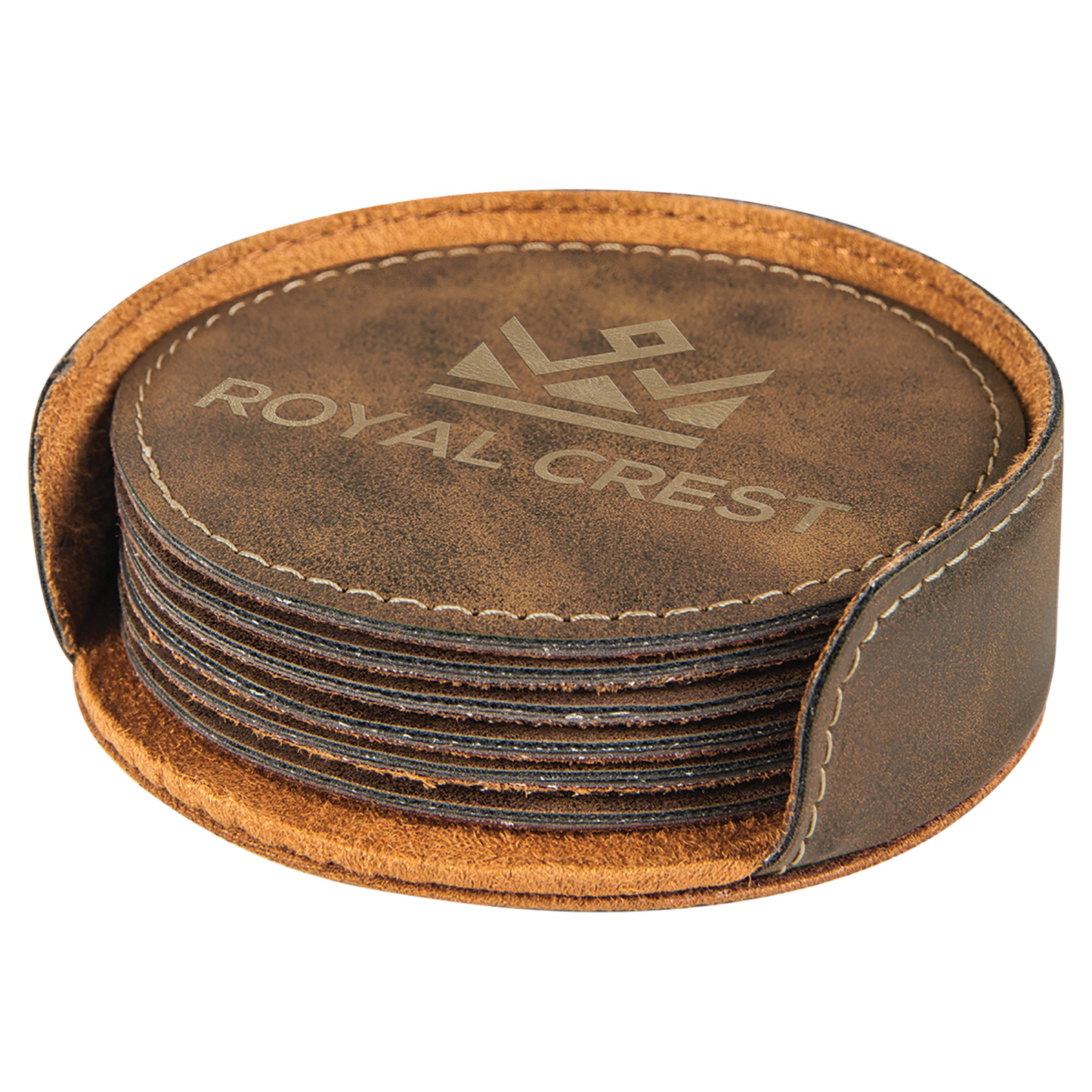 Leatherette 6-Coaster Set Square/Round