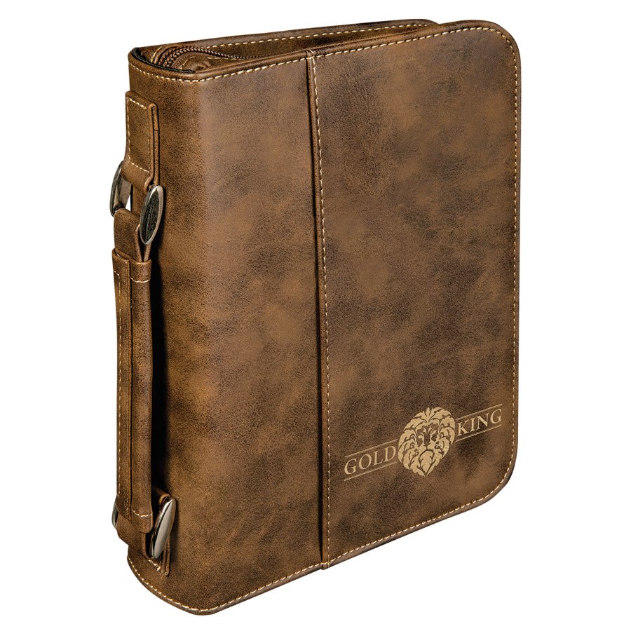 Leatherette Book/Bible Cover with Handle and Zipper