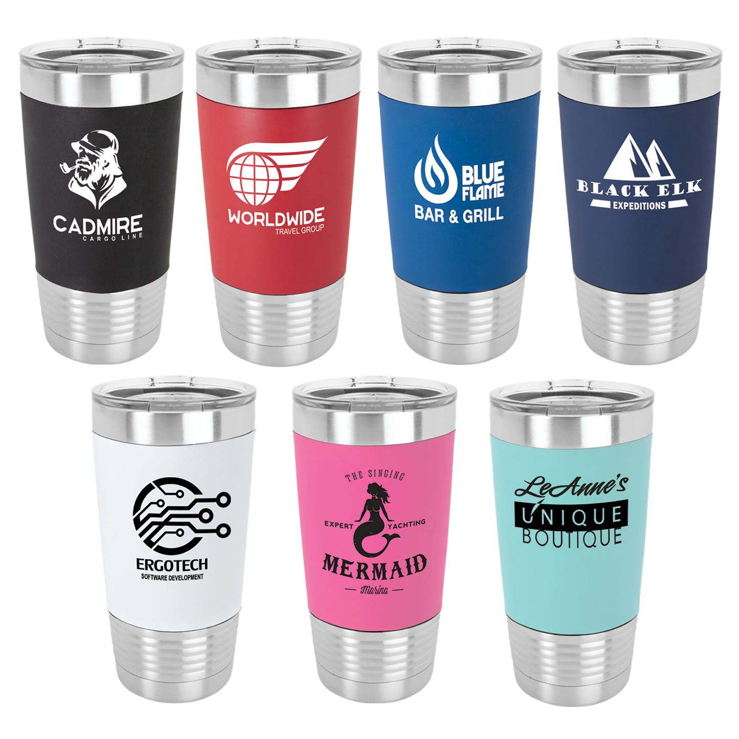 Polar Camel Grip Tumbler with Clear Lid