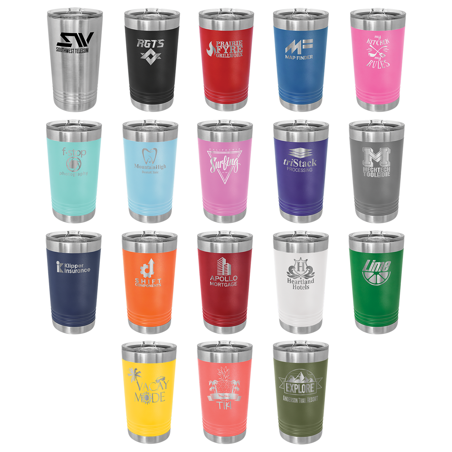 Polar Camel Pint Tumbler with Slider Lid