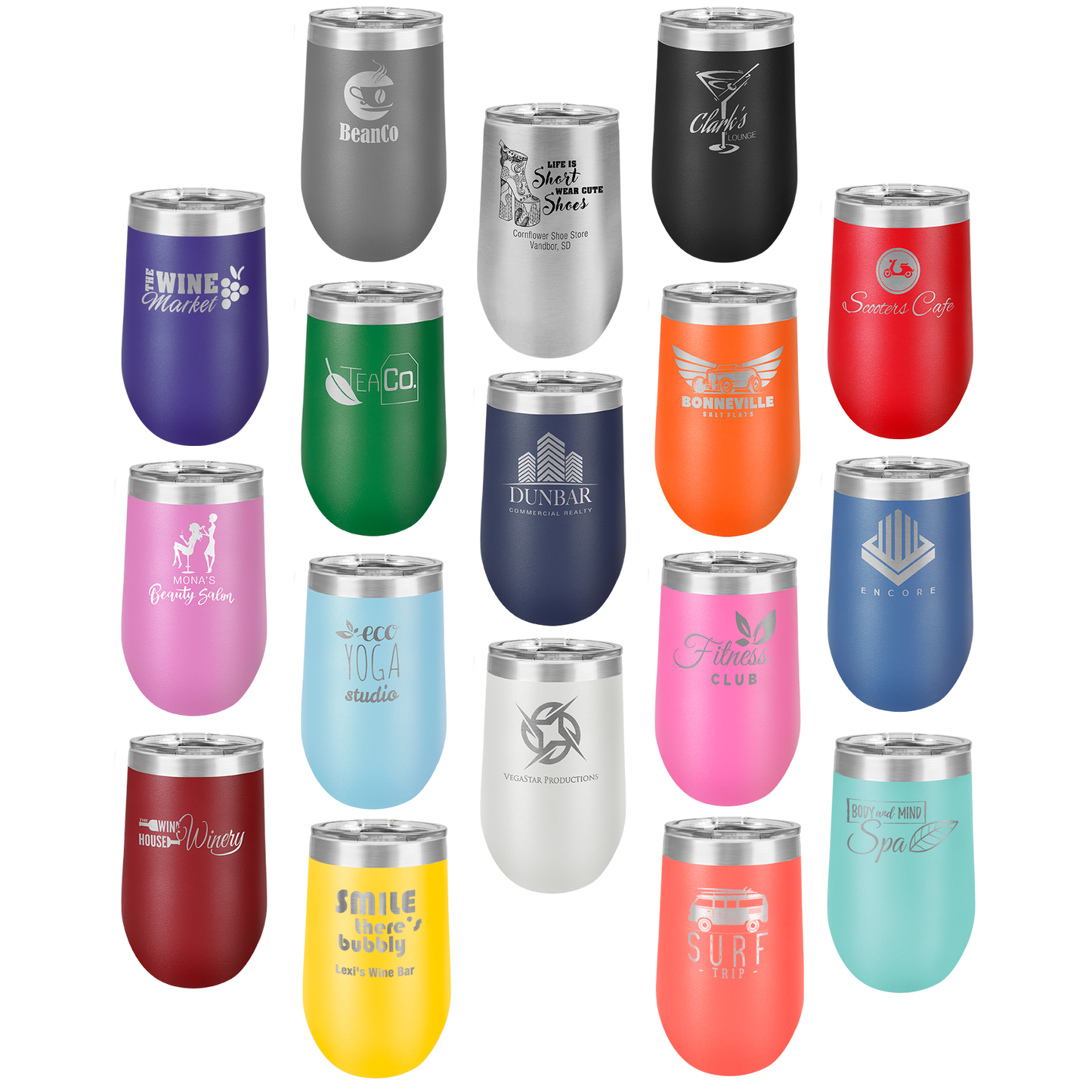 Polar Camel Stemless Tumbler with Clear Lid