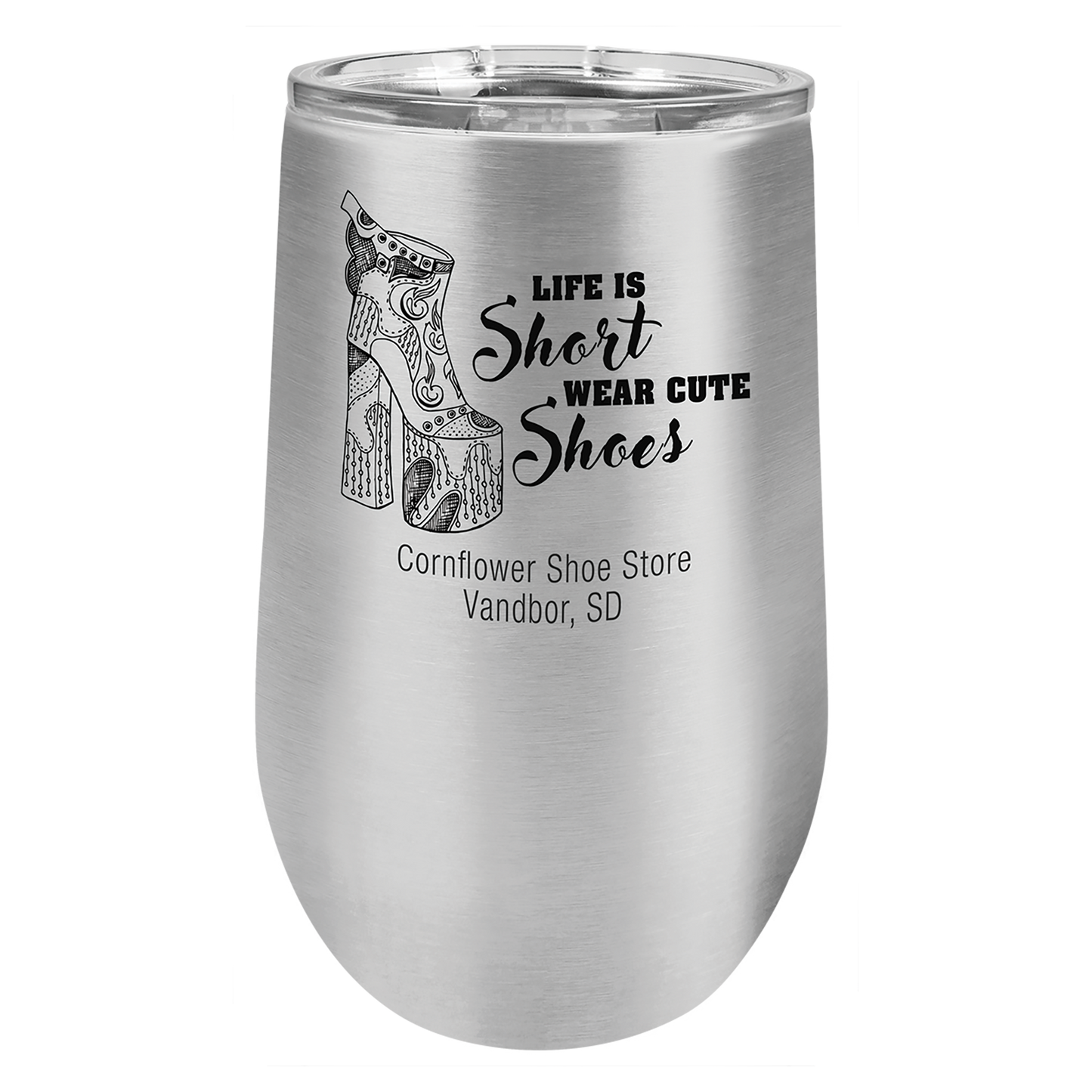 Polar Camel Stemless Tumbler with Clear Lid
