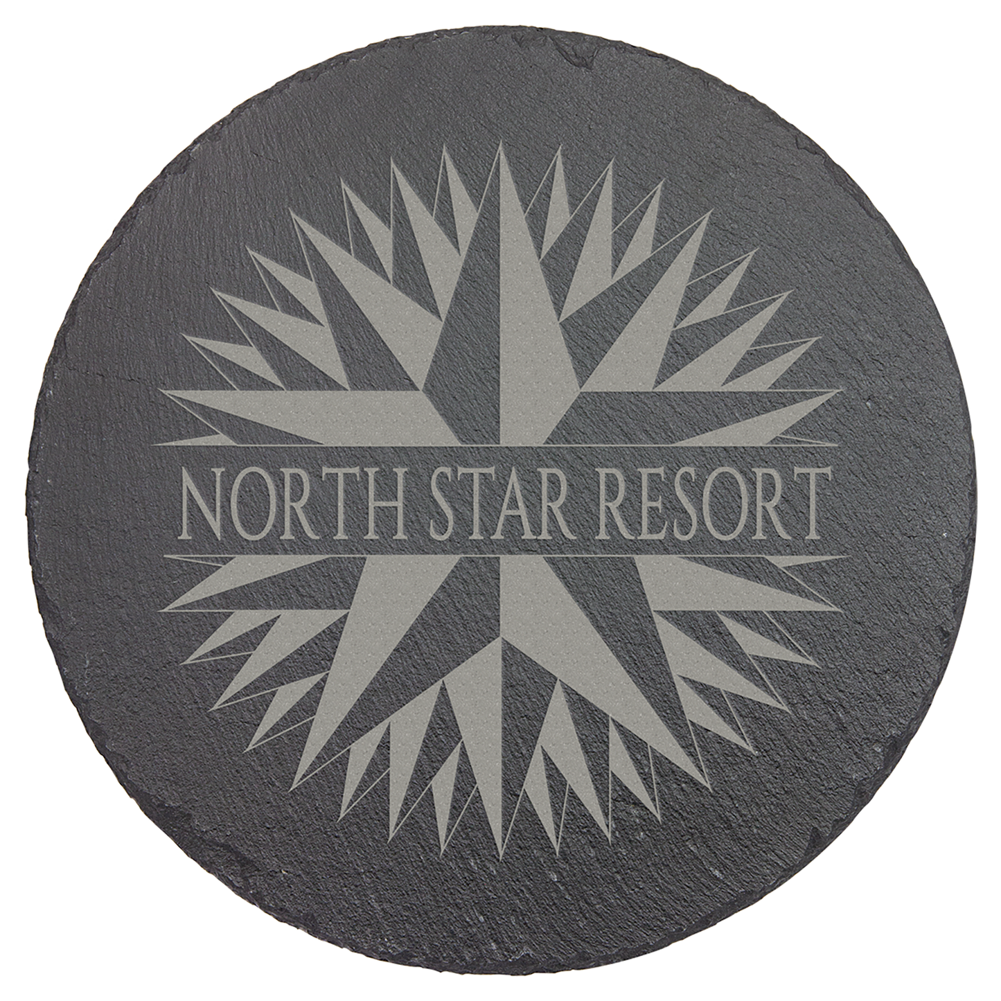 9 3/4" Round Slate Decor with Foam Pads
