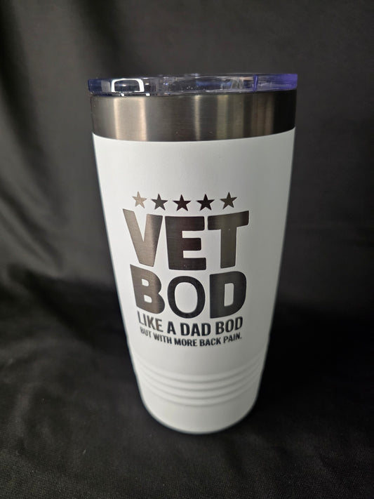 20 oz Polar Camel Tumbler – “Vet Bod” Military Engraved Edition