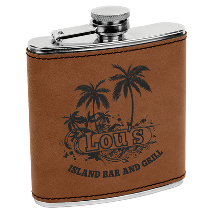 Leatherette 6 oz. Flask