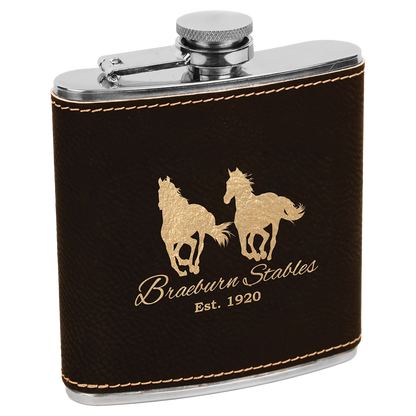 Leatherette 6 oz. Flask