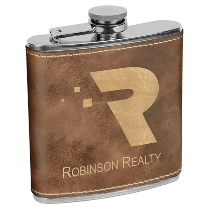 Leatherette 6 oz. Flask