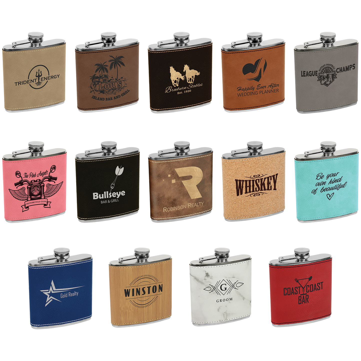 Leatherette 6 oz. Flask