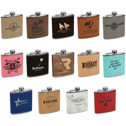 Leatherette 6 oz. Flask
