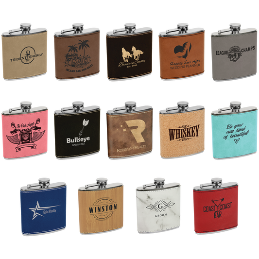 Leatherette 6 oz. Flask