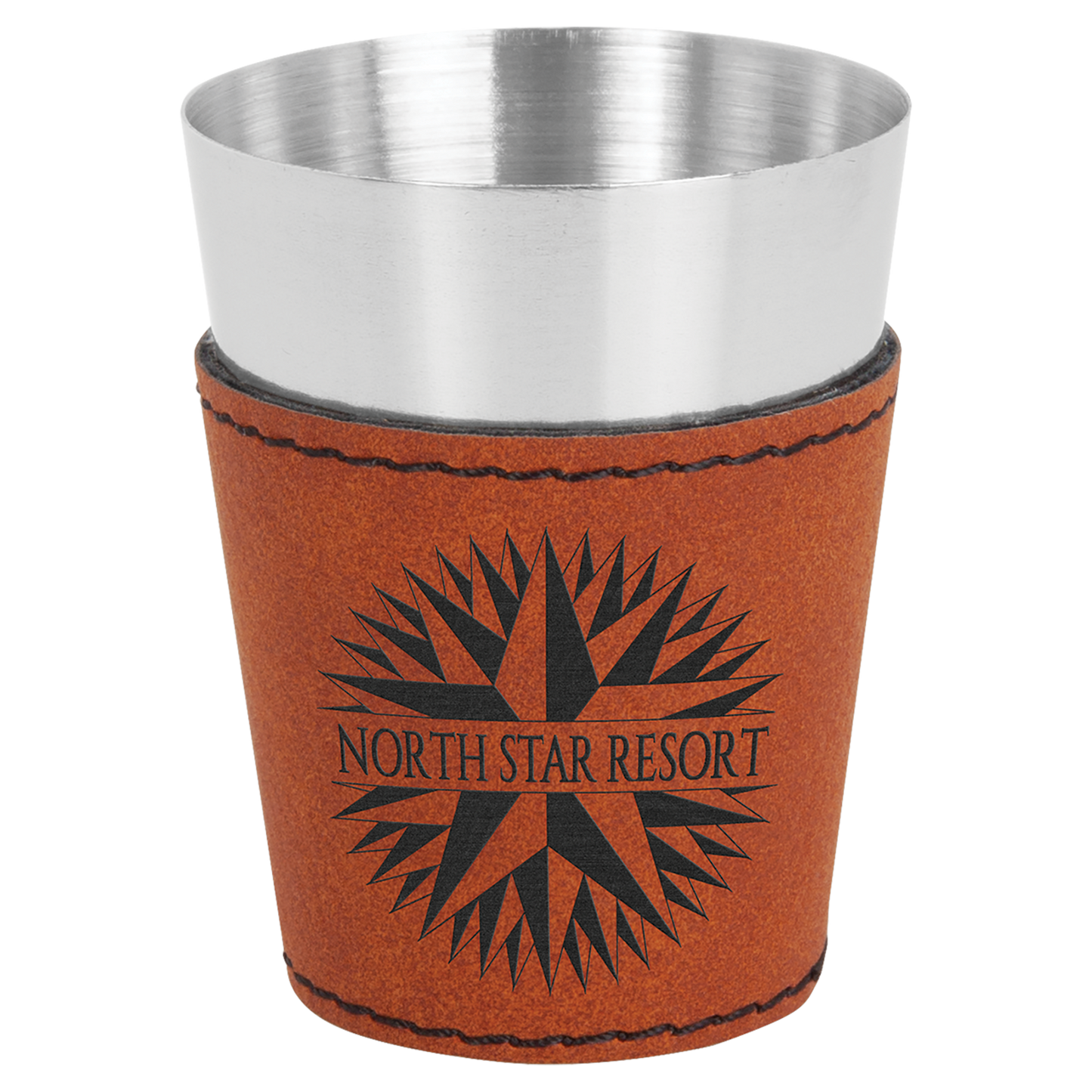 2 oz. Leatherette Wrapped Stainless Steel Shot Glass