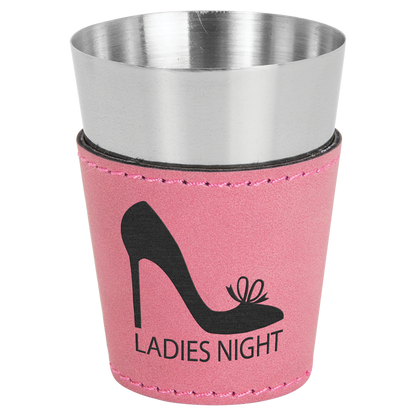 2 oz. Leatherette Wrapped Stainless Steel Shot Glass