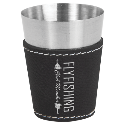2 oz. Leatherette Wrapped Stainless Steel Shot Glass
