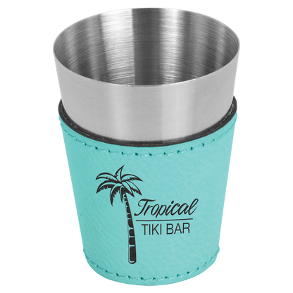 2 oz. Leatherette Wrapped Stainless Steel Shot Glass