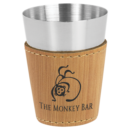 2 oz. Leatherette Wrapped Stainless Steel Shot Glass