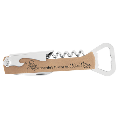 Leatherette Wine Bottle Opener