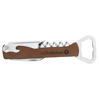 Leatherette Wine Bottle Opener