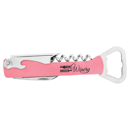 Leatherette Wine Bottle Opener
