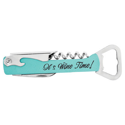 Leatherette Wine Bottle Opener