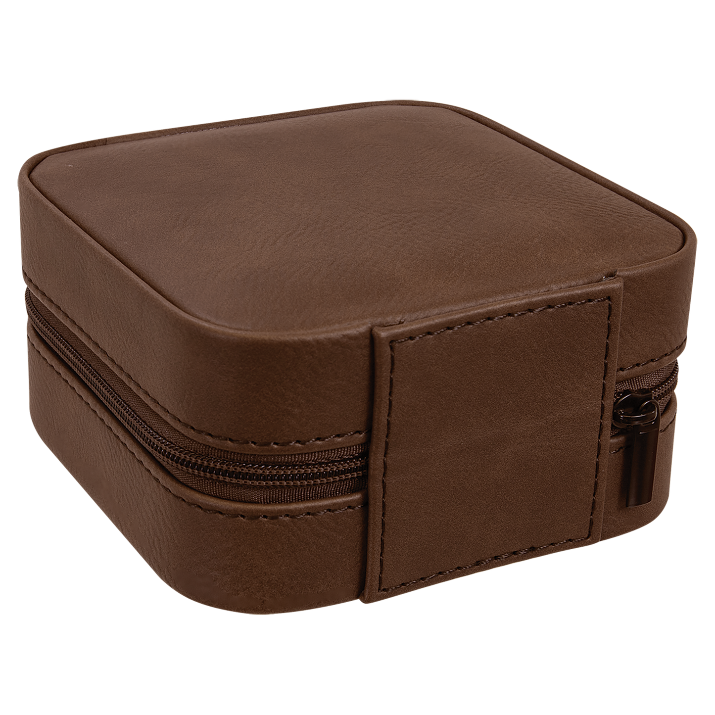 Lasered Leatherette Travel Jewelry Box with Tan Lining