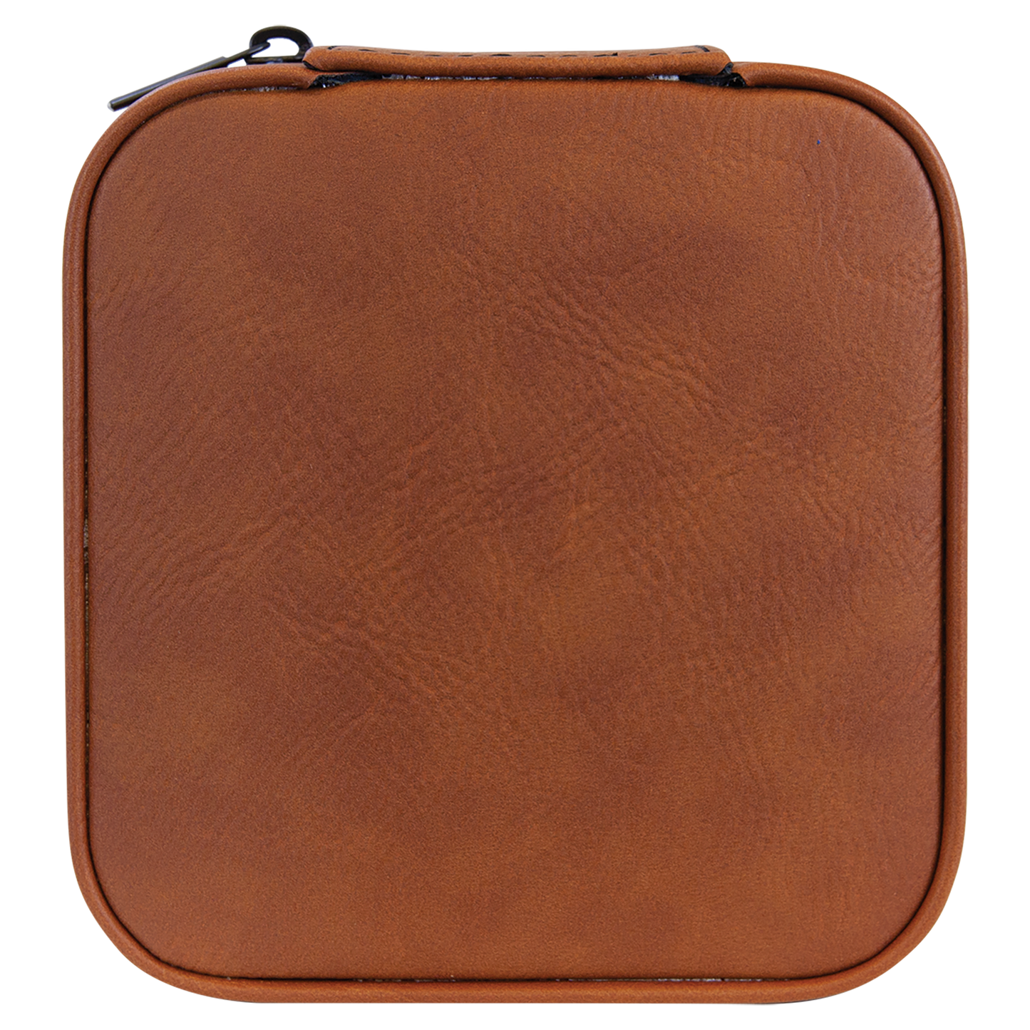 Lasered Leatherette Travel Jewelry Box with Tan Lining