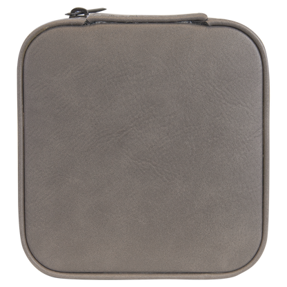 Lasered Leatherette Travel Jewelry Box with Tan Lining