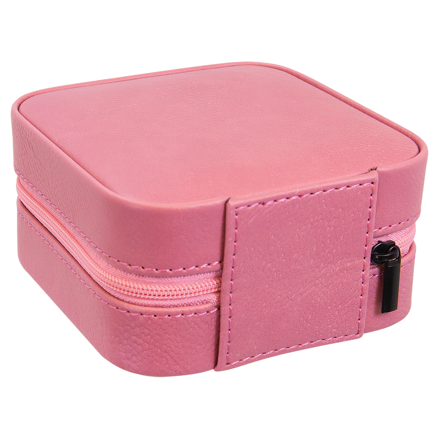 Lasered Leatherette Travel Jewelry Box with Tan Lining
