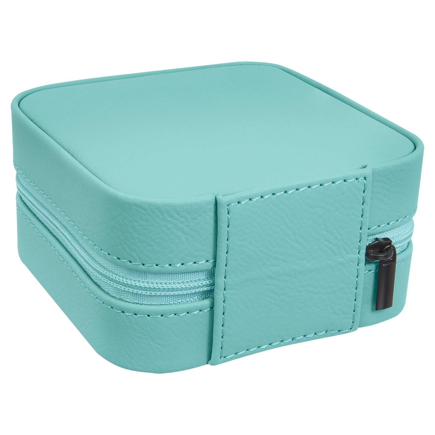 Lasered Leatherette Travel Jewelry Box with Tan Lining