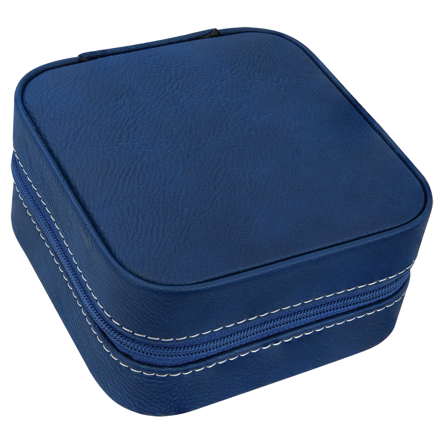 Lasered Leatherette Travel Jewelry Box with Tan Lining