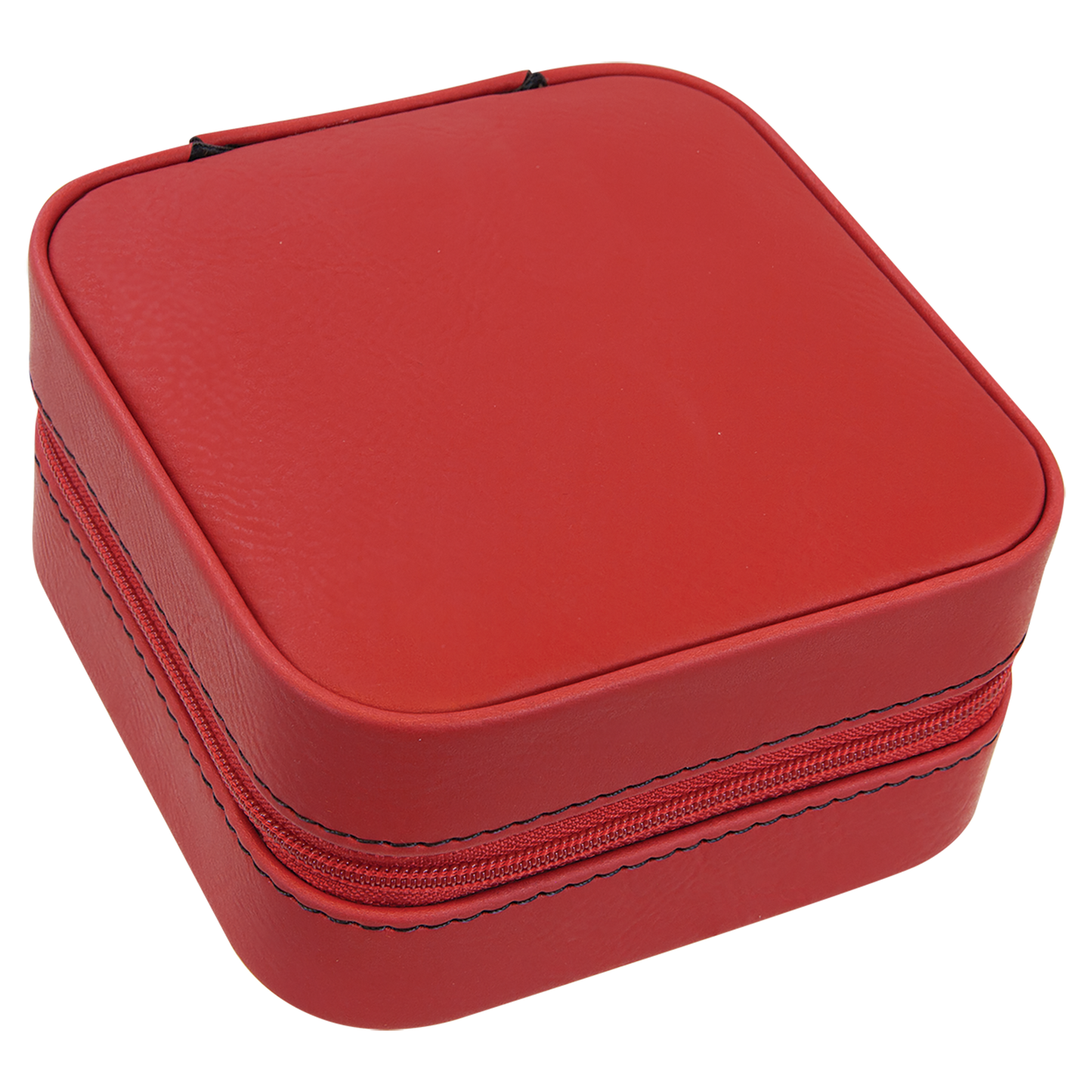 Lasered Leatherette Travel Jewelry Box with Tan Lining