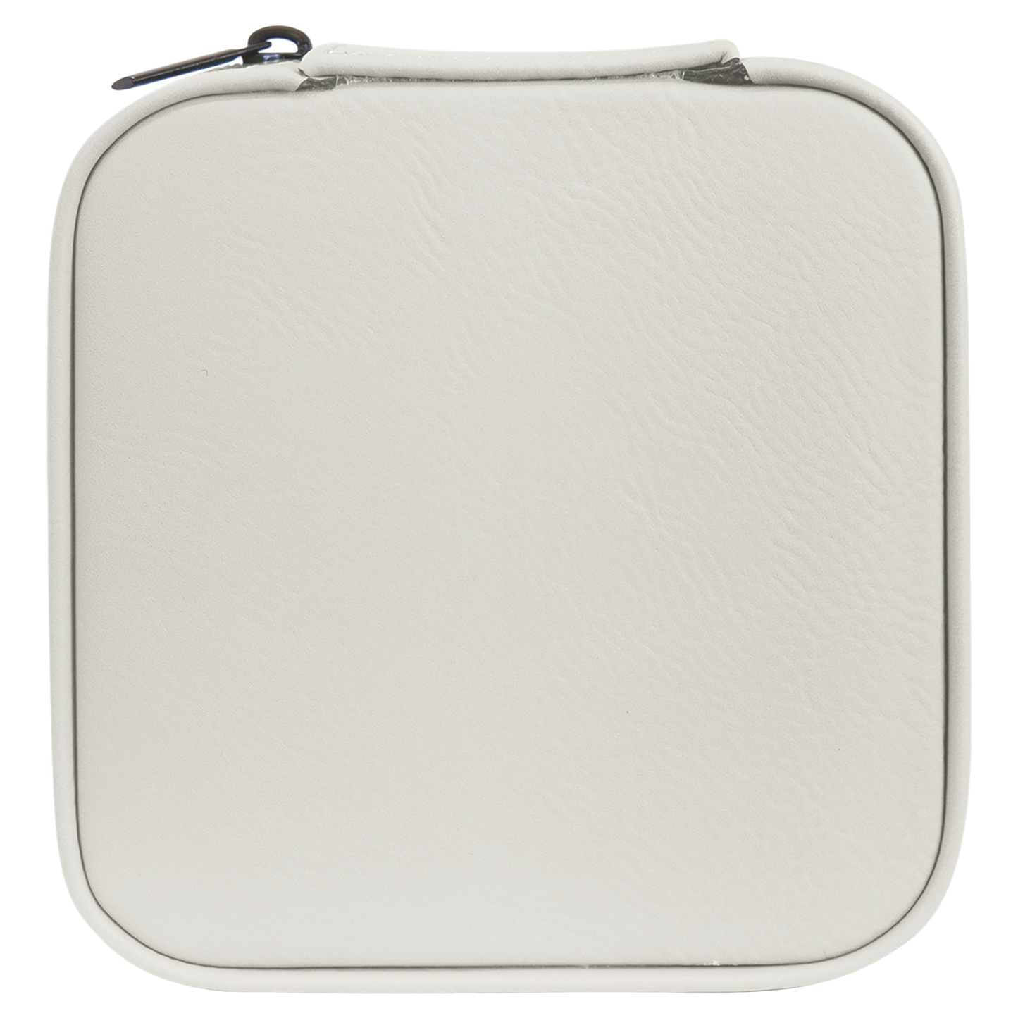 Lasered Leatherette Travel Jewelry Box with Tan Lining