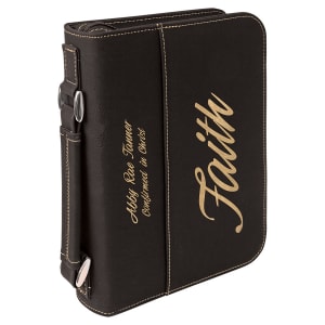 Leatherette Book/Bible Cover with Handle and Zipper