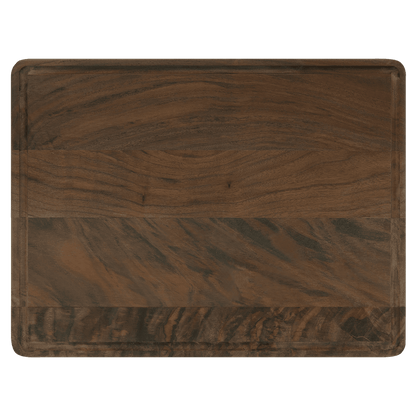 11.5" x 8.75" Walnut Cutting Board with Drip Ring — Custom Engraved