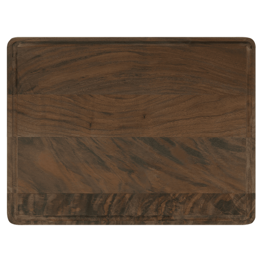 11.5" x 8.75" Walnut Cutting Board with Drip Ring — Custom Engraved