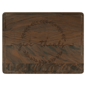 11.5" x 8.75" Walnut Cutting Board with Drip Ring — Custom Engraved