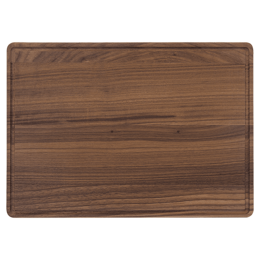 13.75" x 9.75" Walnut Cutting Board with Drip Ring — Custom Engraved