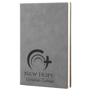 5 1/4" x 8 1/4" Laserable Leatherette Journal with Lined Notepad