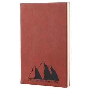 5 1/4" x 8 1/4" Laserable Leatherette Journal with Lined Notepad