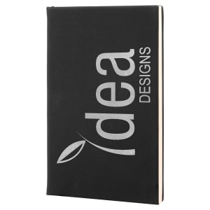5 1/4" x 8 1/4" Laserable Leatherette Journal with Lined Notepad
