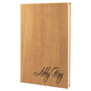 5 1/4" x 8 1/4" Laserable Leatherette Journal with Lined Notepad